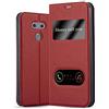 Cadorabo Custodia Libro per LG G6 in ROSSO ZAFFERANO - con Funzione Stand e Chiusura Magnetica - Portafoglio Cover Case Wallet Book Etui Protezione