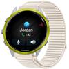 GIOPUEY Cinturini Compatibile con Garmin Forerunner 570 47mm, Nylon Traspirante Sport Loop Cinturino in Morbido Nylon Intrecciato Strap Band - Beige