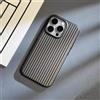 YVWUNH Custodia per telefono in metallo ondulato galvanizzato avanzato per iPhone 16, 15, 14, 13 Pro Max Plus, cover posteriore rigida in titanio naturale di lusso, nera, per iPhone 15 Pro