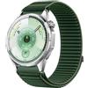 GIOPUEY Cinturini Compatibile con Huawei Watch GT 6 46mm, Nylon Traspirante Sport Loop Cinturino in Morbido Nylon Intrecciato Strap Band - Darkgreen