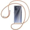 SIMao Cover Collana per Cellulare Compatibile con OPPO Find X5 Lite, Custodia Trasparente Silicone con Cordino Necklace Case Antiurto Cover Custodia da Collo Custodia con Cordino,Arcobaleno
