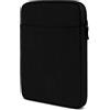 moex Custodia per tablet iPad mini 6/7 (2021/2024) con cerniera e scomparto per accessori, in tessuto morbido imbottito, custodia per iPad, minimalista Dash Case, nero