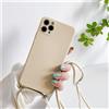 Rokmym Cover per iPhone 14 Plus con cordoncino di collare, cover iPhone 14 Plus TPU Silicone Bumper Cover [cordino regolabile lunghezza catena] custodia per iPhone 14 Plus cachi