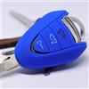 mt key Custodia protettiva in silicone per portachiavi per auto blu scuro compatibile con Porsche 911 997 987 Boxster Cayman