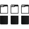 apgo BACK SKIN Film Pellicola protettiva Protezione Posteriore per Samsung Galaxy Z Flip5, skin sticker film foil vinyl Carbon Nero