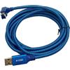Seadream Cavo USB 3.0 angolare intrecciato per stampante, 3,5 m; cavo USB da tipo A a tipo B, da maschio a maschio a 90 gradi, compatibile con docking station, driver rigidi esterni, scanner