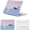 HLAAJJX Custodia Laptop per Macbook Air 13 pollici M4 M3 M2,Versione 2025 2024 2022 A2681 A3113 A3240,Case Cover Duro Protection in Plastica per Apple Macbook Air 13,6,Ragazza e Balena