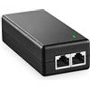 MokerLink Iniettore poe da 2,5 Gigabit, 802.3af/at 30W, Ethernet 2,5G/1G/100M, Plug & Play, adattatore PoE, distanza fino a 100 metri (332 ft.)