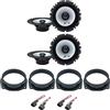 IPNOSIS Kit 4 Casse ALPINE SXE-1725S + SXE-1725S per Lancia Delta dal 2008 al 2014 con 2 Supporti Anteriori, 2 Supporti Posteriori e 4 Connettori