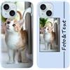 Yoedge Custom Cover Personalizzata Custodia per iPhone 15 6,1 con Foto Testi Disegni, Morbido TPU Silicone Personalizza Case con Immagine, Antiurto Personalizzabili Case per iPhone 15, Azzurro