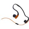 YODZ Cuffie di Conduzione Ossea Cablata (3,5 Mm), Auricolari Sportivi con Microfono, Arancione