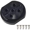 Drhomeam Supporto per computer da bicicletta, supporto per computer da bici, supporti di ricambio per computer da bicicletta, base fissa, sede maschio, in plastica nera, parti di riparazione per Garmin