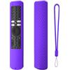 THLMT Custodia per telecomando compatibile con Xiaomi XMRM-ML, telecomando TV Custodia in silicone antiurto per pelle di ricambio con cordino (solo custodia) (Viola)