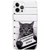 Mixroom - Cover Custodia Back case In TPU Silicone Morbido Per iPhone 14 PLUS Fantasia Gatto In Arresto V325