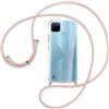 SIMao Cover Collana per Cellulare Compatibile con Realme C21Y/ Realme C25Y, Custodia Trasparente Silicone con Cordino Necklace Case Antiurto Protettivo Cover Custodia da Collo Custodia con Cordino, Rosa