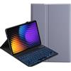 YKWXSC Custodia per tastiera per Xiaomi Redmi Pad 2 Tablet 11 Pollici, QWERTY layout, 7 colori illuminati staccabile tastiera senza fili cover, Violetta