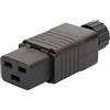 JMT Adattatore di Alimentazione IEC320 C19/C20 16A 250V, Connettore C19/C20, Cavo 3G2.5mm^2 o SJT3* AWG12, Nero, ABS+Ottone, 1 Unità
