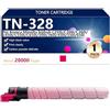 aauot Ad alta Capacità TN-328 Ricambio Toner per Konica Minolta bizhub C250i C300i C360i c450i C550i C650i 300i Stampanti, Trasparente e Resistente,Magenta-1 pack