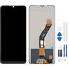 Generico Schermo LCD per Tecno Spark 10 10C KI5K LCD Display Digitizer Vetro Touch Schermo Ricambio Assembly (Nero)