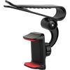 NUOBESTY Supporto Telefono per Auto Clip per Parasole, Regolabile in Angolo, Materiale PC Resistente, Adatto a Telefoni Larghi 5-9,5 Cm, Fissaggio Sicuro e Stabile in Auto