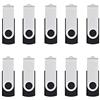 通用 Commercio all'ingrosso, lotto, Bulk - Confezione da 5/10/20 unità flash USB nera capacità Flash Drive Memory Stick Thumb Storage Pen Fold U Disk (2 GB, 5 pezzi)