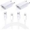TORTOISE LOOK Caricatore iPhone USB Apple MFi Certificato [2-Pack 1M] Caricabatterie 5W e Cavo iPhone Lightning USB 5V 1A Alimentatore Spina del Muro per iPhone 7 8 Plus X XS Max XR SE 11 12 13 Pro Max iPad iPod