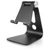 Happy Go-Mart Supporto universale per telefono, regolabile, in alluminio, compatibile con iPhone 11, 12, 13, Huawei, Galaxy e tablet (nero)