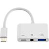 Kefiany Lightning a jack per cuffie da 3,5 mm (3 in 1) USB Flash Drive Charger Cavo audio AUX per iPhone Camera Card Reader Adattatore OTG per Apple 11 12 13 14Pro Max 8 7 Plus X Ipad Mouse Tastiera Memory