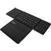 Luqeeg Tastiera Bluetooth Pieghevole, Tastiera Full Size Bluetooth 5.1 a Bassa Latenza, Tastiera Pieghevole Ultra Sottile Ricaricabile con Ampio Touchpad per iOS, Android, Windows