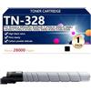 aauot Ad alta Capacità TN-328 Ricambio Toner per Konica Minolta bizhub C250i C300i C360i c450i C550i C650i 300i Stampanti, Trasparente e Resistente,Black-1 pack