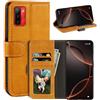 UOGNADGD Custodia in Pelle a Libretto Compatibile con Ulefone Note 12 Portafoglio con Slot per Carte, Chiusura Magnetica, RFID Antiurto (Marrone Chiaro)