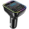 Generico Ricevitore Di Auto MP3 -Lettore Mp3 Wireless Con Colorate Con Caricatore USB A Doppio Top Pd 20w E QC 3.0 -Tipo -C PD 20W E Ricevitore QC 3.0 Per Mani -gratuite Chiamate Con Doppio Carico
