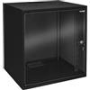 HMF 65712-02 Armadio rack 19 pollici, Armadio di rete | 12 U | 400 mm di profondità | porta in vetro | nero