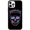 Mixroom - Cover Custodia Back case In TPU Silicone Morbido Per iPhone 16 Plus Fantasia Teschio Di Re Regina M770