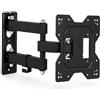 BLUNORD Supporto TV Parete 32-55 Pollici, Staffa TV Girevole ±90° e Inclinabile +3°/-10°, Braccio Estensibile 56-378 mm, VESA 100x100/200x100/200x200, Portata 30 kg, Nero