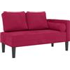 vidaXL Chaise Lounge con Cuscini Rosso Vino in Velluto, divano letto, divano imbottito, seduta da soggiorno, dormeuse, seduta da salotto