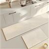 Hixingo Tappeto Cucina in Diatomite, Passatoia Cucina Antiscivolo Lavabile Tappeti da Cucina, Tappeto da Cucina Design Moderno Tappeto da Bagno Tappetino per Doccia (Beige,60x180cm)