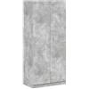 vidaXL Armadio Compatto Elegante Robusto con Scomparto e Asta Arredo Guardaroba Appendiabiti Organizer Casa Grigio Cemento 90x52x200 cm in Truciolato