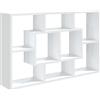 vidaXL Scaffale a Parete Bianco 85x16x52,5 cm in Legno Multistrato