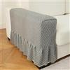 Hearda Jacquard 2 Pz Copri Braccioli, Copribraccioli con Gonna, Universale Copri Divano, Copridivano Elasticizzato, Copri Poltrona con Braccioli per Poltrone, Divano, Braccioli (Grigio)