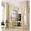 WOLTU Tende Trasparenti Tenda Finestra Camera da Letto Decorazione per Casa Lino Voile 2 Pannelli Sand 140x225 cm