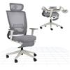 FLEXISPOT Sedia da ufficio ergonomica, sedia da ufficio pieghevole per piccoli spazi con supporto lombare regolabile, braccioli e poggiatesta, sedia da scrivania in rete con poggiapiedi per lavoro