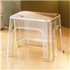 Awayhall YRCHang Sgabello Doccia Acrilico Trasparente, Sgabello basso con spazio di stoccaggio Impermeabile Sedia per Soggiorno Bagno Comodino Piccoli Spazi Doccia(Color:transparent)