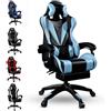 Bayt Sedia Da Gaming Ergonomica Per La Casa - Sedia Da Ufficio Con Schienale Alto E Supporto Lombare | Sedie Girevoli Da Computer In Ecopelle | Sedie Da Videogiochi Per Adulti E Adolescenti - Blu/Nero