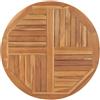 vidaXL Piano del Tavolo Top Tavolo Ripiano Superiore Accessori per Tavoli Prodotti per Arredamento Rotondo 2,5 cm 90 cm Legno Massello di Teak