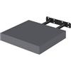 WOLTU Mensola da Muro Rettangolare Scaffale Libreria a Parete Decorazione per Cameretta Ufficio Porta CD/Dvd in Legno Grigio Scuro 25cm RG9365dgr