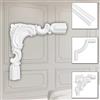 HEXIM Stuccatura in HDPS/PU bianco - Stuccature per quadri Decorazione murale Cornice per foto - Listelli decorativi HCR (2 pezzi HCR518-3) Stuccatura a cassettoni Stile barocco