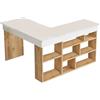 Vente-unique - Scrivania angolare con Scomparti Bianco e le - LILEUL