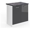 Vicco Mobile lavello cucina R-Line, Antracite lucido, 80 cm