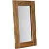 Milani Home - Specchio in legno di mogano cm 50 l x 3 p x 90 h - Marrone